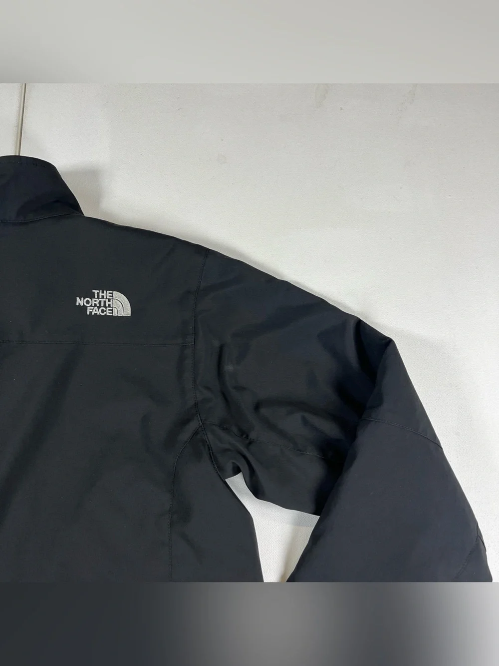 The North Face Jacket Boys 14/16 Black Softshell Fleece Lined Full Zip Polartec